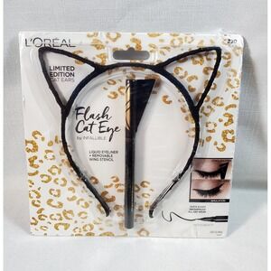 L'Oréal Flash Cat Eye Infallible Limited Edition Rare Cat Ears Stencil Set-Black